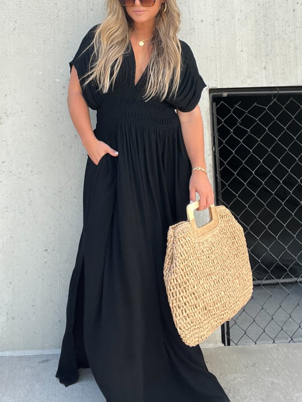 🔥Free Shipping & 50% OFF💗New fashion Slit effortless long dress