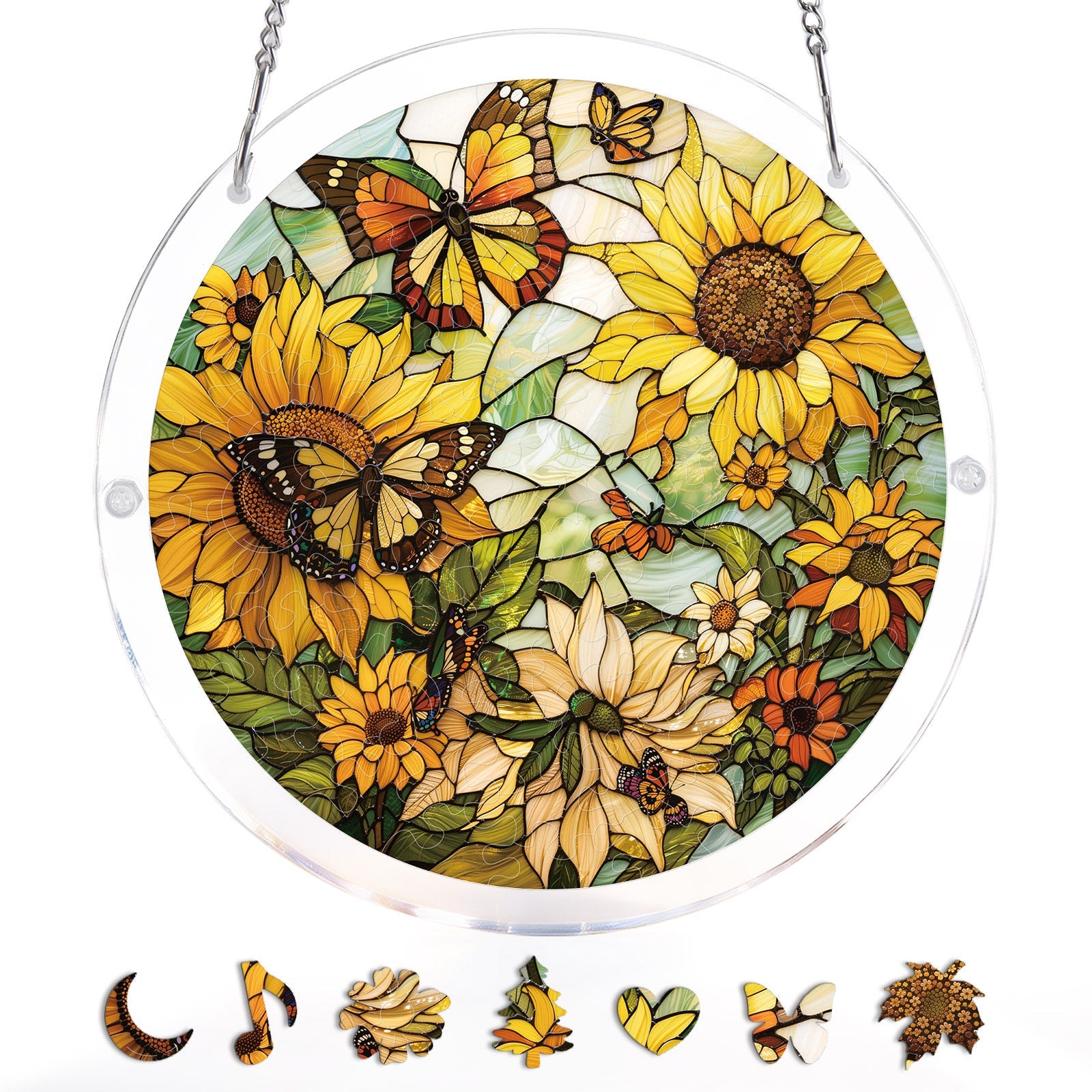 Attrape-soleil lumineux en acrylique « Murmures de tournesol »