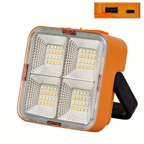 Mini Solar Rechargeable Multifunctional Searchlight - Portable LED Floodlight with Magnetic Base