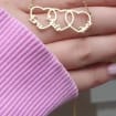 Personalized Heart Name Necklace in Gold – Custom Multiple Names Necklace for Mom, Meaningful Mother’s Day Gift, Family Love Jewelry