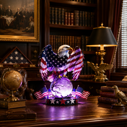 🇺🇸 Freedom Eagle™ Patriotic LED Table Lamp – American Pride Decor