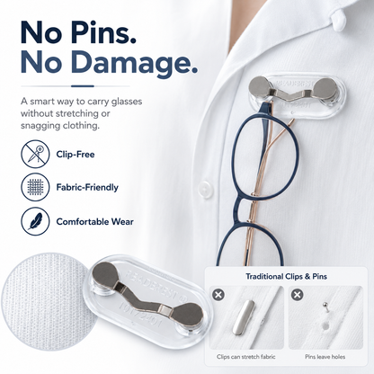3 PCS Magnetic Glasses Holder - Premium Strength Magnetic Hold