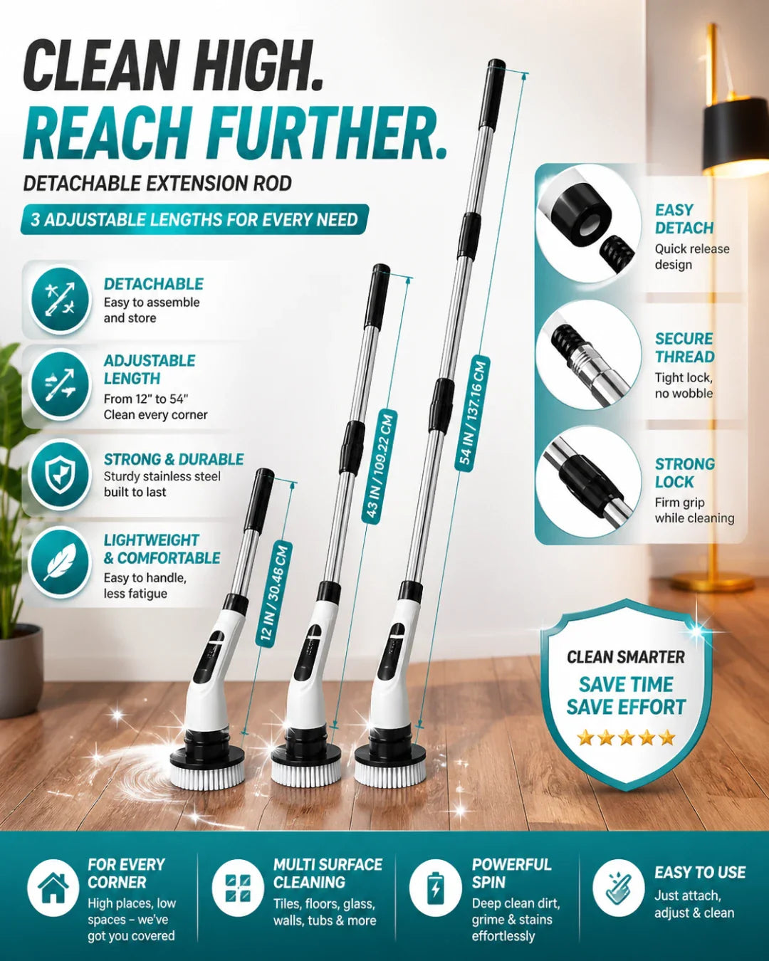 9-in-1 Electric Spin Scrubber Cordless Rechargeable