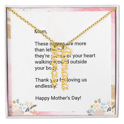 Personalized Kids' Names Necklace for Mom