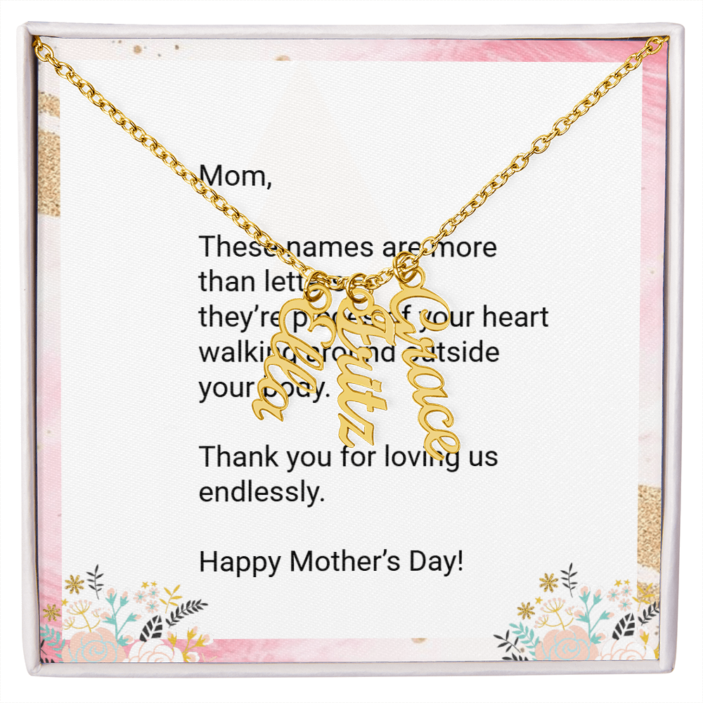Personalized Kids' Names Necklace for Mom