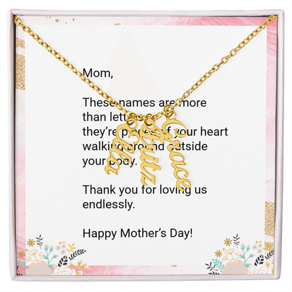 Personalized Kids' Names Necklace for Mom