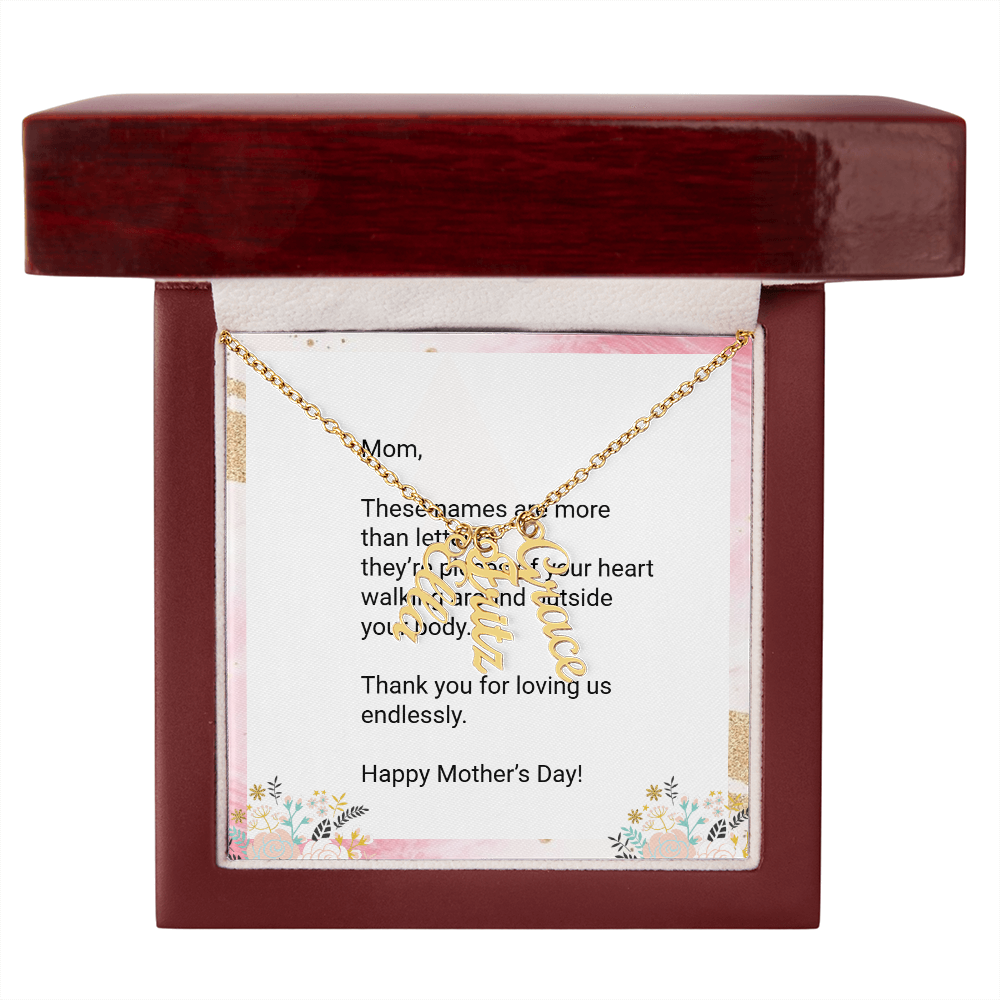Personalized Kids' Names Necklace for Mom