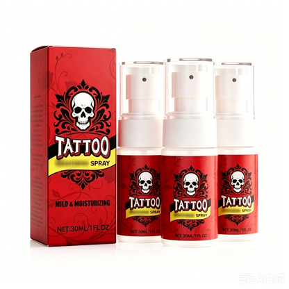 Feuchtigkeitsspendendes Spray zur Nachsorge bei Tattoos