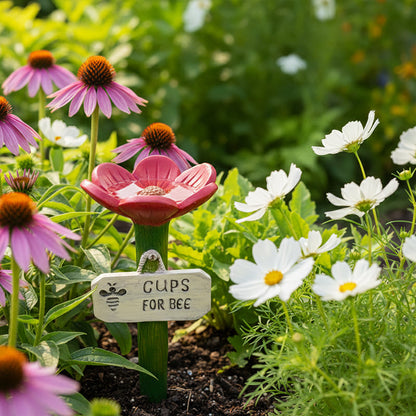 ⏳Begrenset tid 50 % rabatt🐝Blomsterformet vannstasjon for bier💧