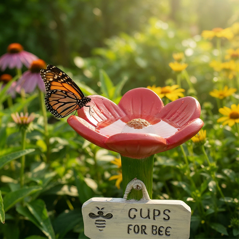 ⏳Begrenset tid 50 % rabatt🐝Blomsterformet vannstasjon for bier💧