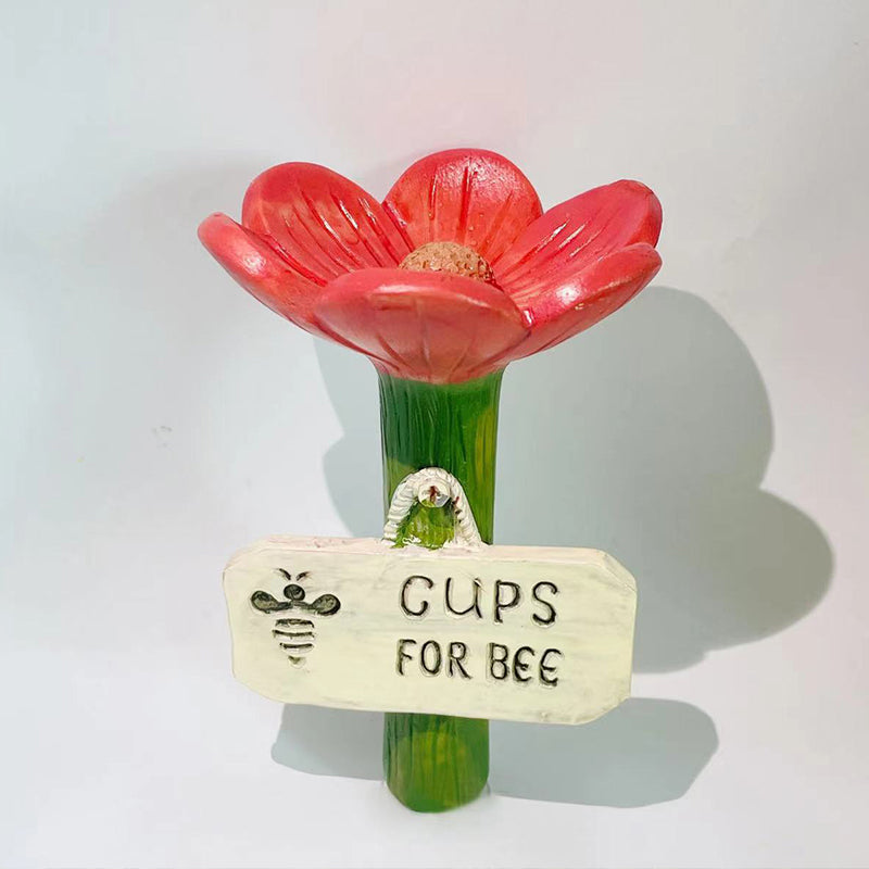 ⏳Begrenset tid 50 % rabatt🐝Blomsterformet vannstasjon for bier💧