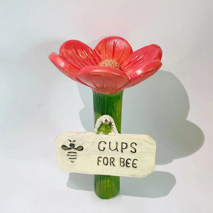 ⏳Begrenset tid 50 % rabatt🐝Blomsterformet vannstasjon for bier💧